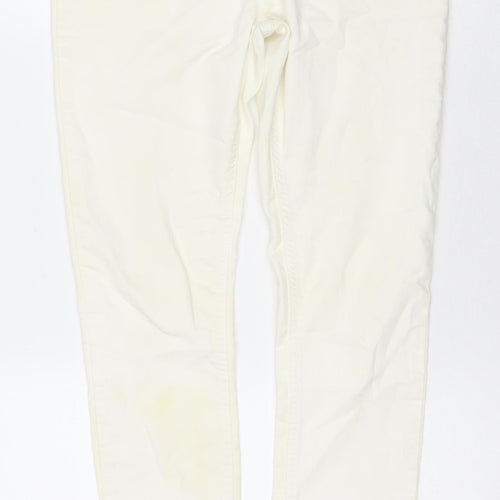 TU Womens Ivory Cotton Jegging Jeans Size 10 L29 in Regular