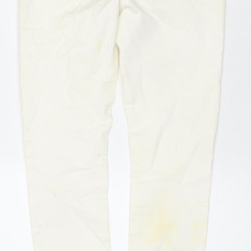TU Womens Ivory Cotton Jegging Jeans Size 10 L29 in Regular