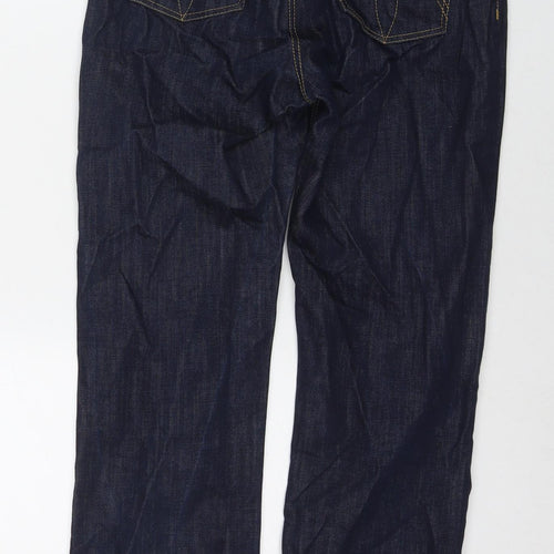 Hacienda Womens Blue Polyester Blend Straight Jeans Size 28 in L28 in Regular Zip