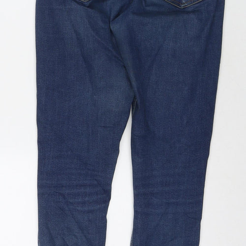 Topshop Womens Blue Cotton Skinny Jeans Size 30 in L32 in Regular Zip