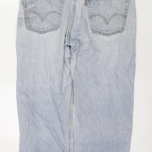 Levi's Mens Blue Cotton Straight Jeans Size 38 in L30 in Regular Zip