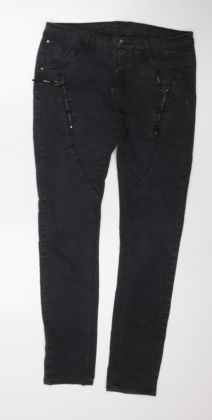 Cream Womens Black Cotton Skinny Jeans Size 31 in L31 in Regular Zip