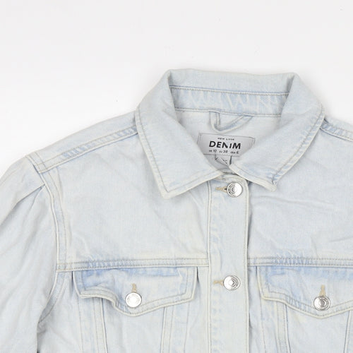 New Look Womens Blue Jacket Size 10 Button