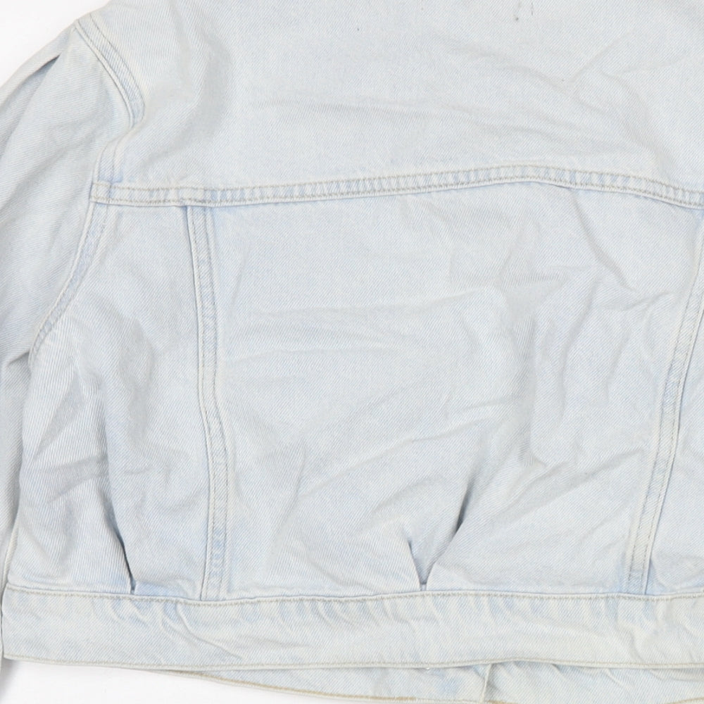 New Look Womens Blue Jacket Size 10 Button