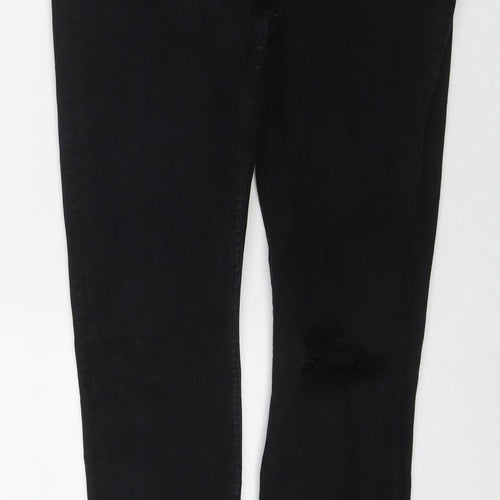 Denim & Co. Womens Black Cotton Skinny Jeans Size 12 L26 in Regular Zip