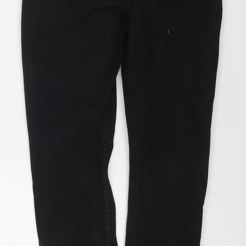 Denim & Co. Womens Black Cotton Skinny Jeans Size 12 L26 in Regular Zip