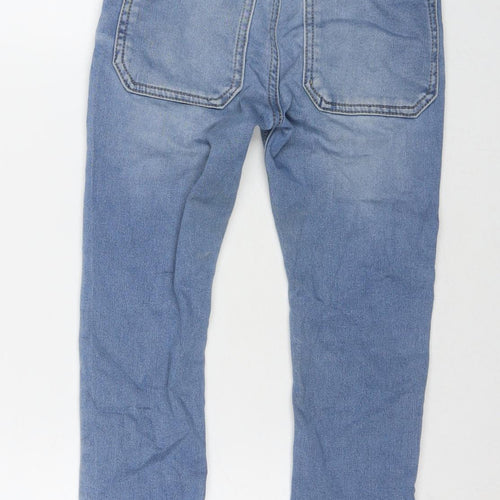 NEXT Boys Blue Cotton Skinny Jeans Size 4-5 Years Regular Drawstring