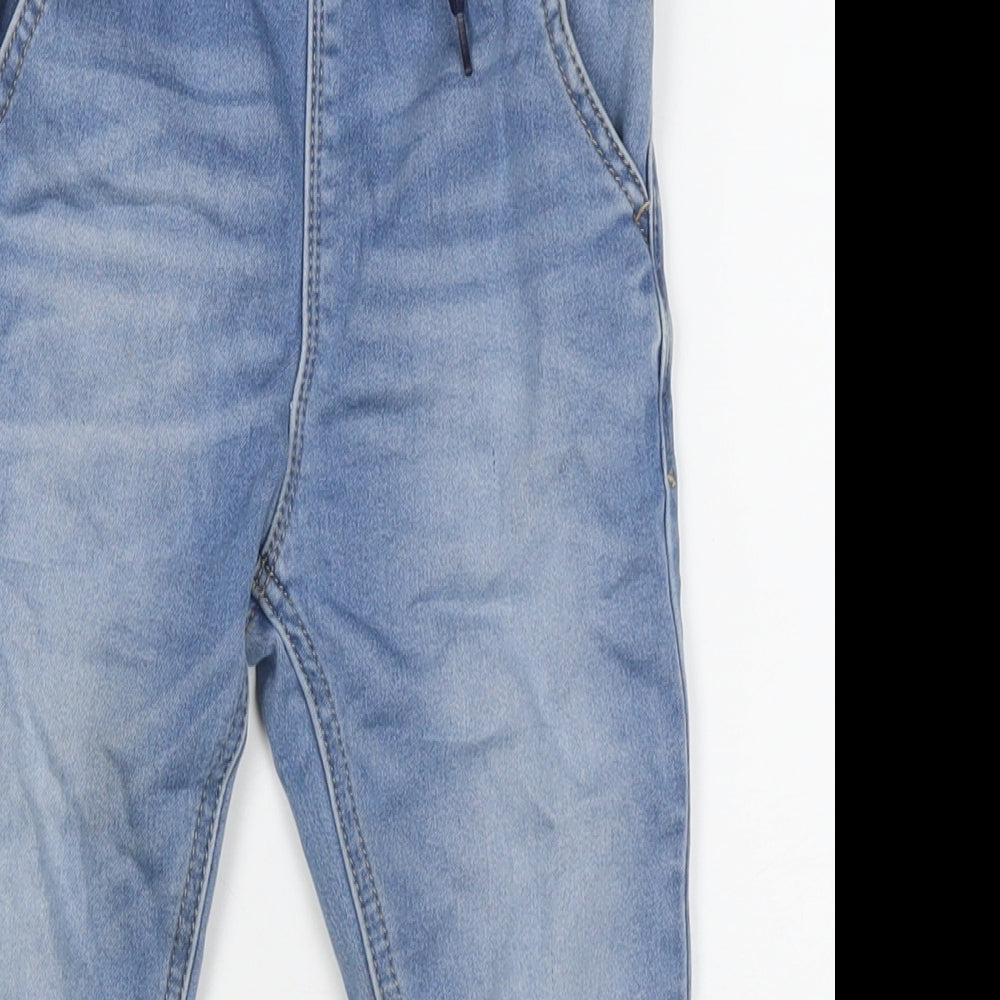 NEXT Boys Blue Cotton Skinny Jeans Size 4-5 Years Regular Drawstring