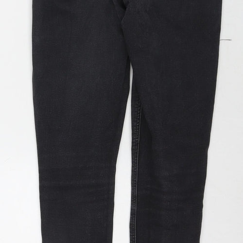 Topshop Womens Black Cotton Skinny Jeans Size 28 in L30 in Regular Zip