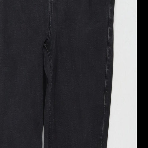Topshop Womens Black Cotton Skinny Jeans Size 28 in L30 in Regular Zip