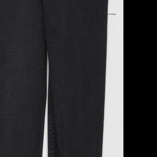 Topshop Womens Black Cotton Skinny Jeans Size 28 in L30 in Regular Zip