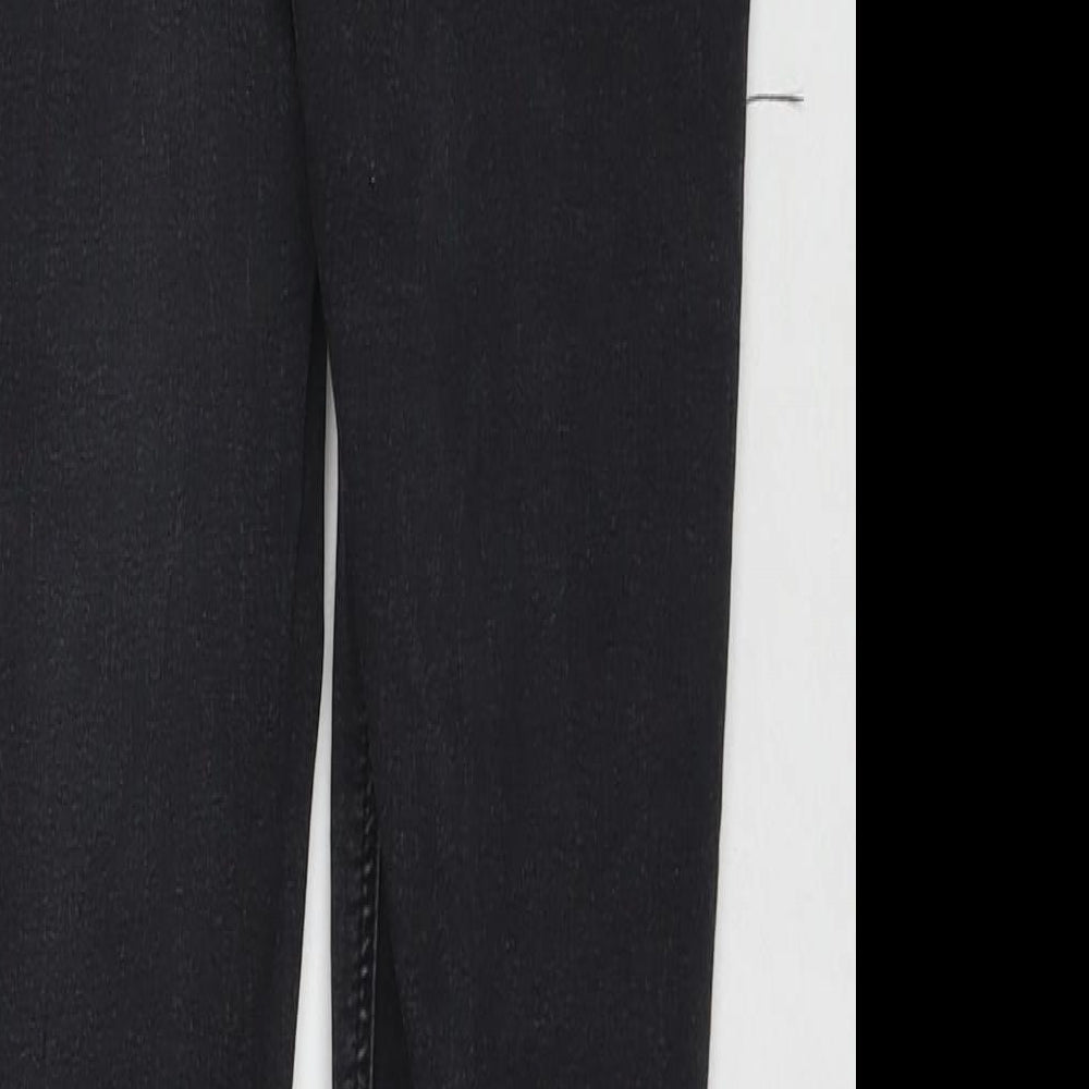 Topshop Womens Black Cotton Skinny Jeans Size 28 in L30 in Regular Zip