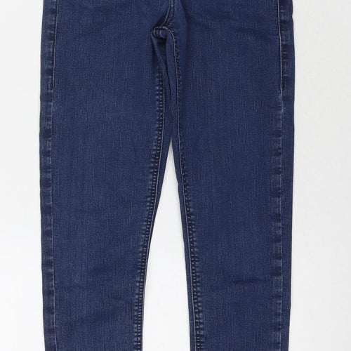Denim & Co. Womens Blue Cotton Skinny Jeans Size 26 in L30 in Regular Zip