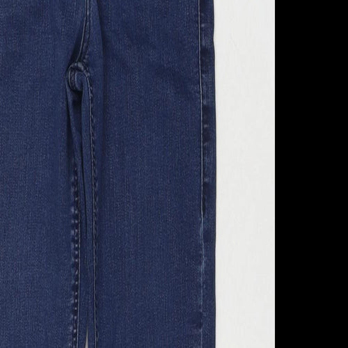 Denim & Co. Womens Blue Cotton Skinny Jeans Size 26 in L30 in Regular Zip