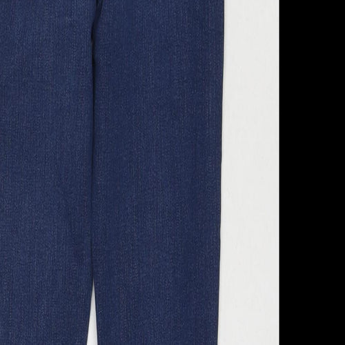 Denim & Co. Womens Blue Cotton Skinny Jeans Size 26 in L30 in Regular Zip