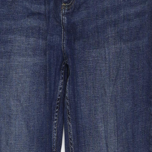 Denim 365 Womens Blue Cotton Straight Jeans Size 36 in L31 in Slim Zip