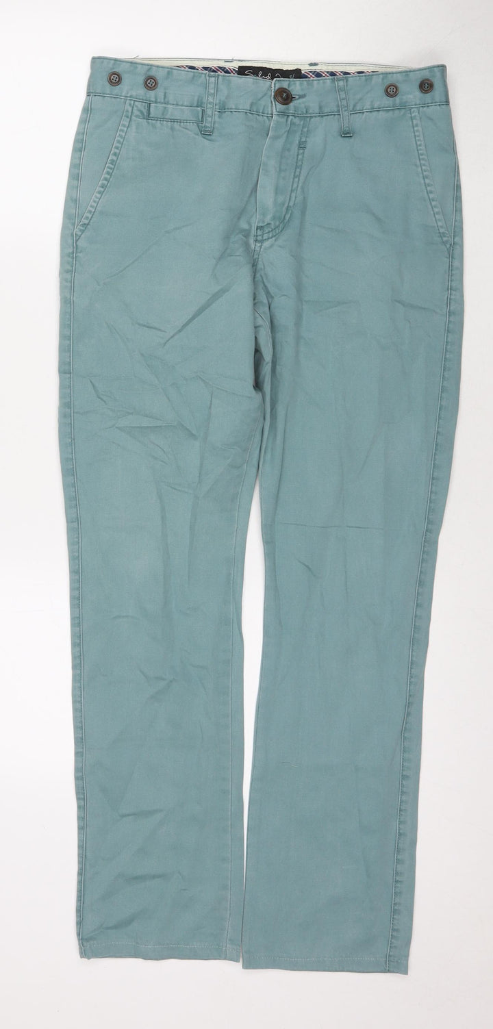 Solid Jeans Mens Blue Cotton Straight Jeans Size 32 in L31 in Regular