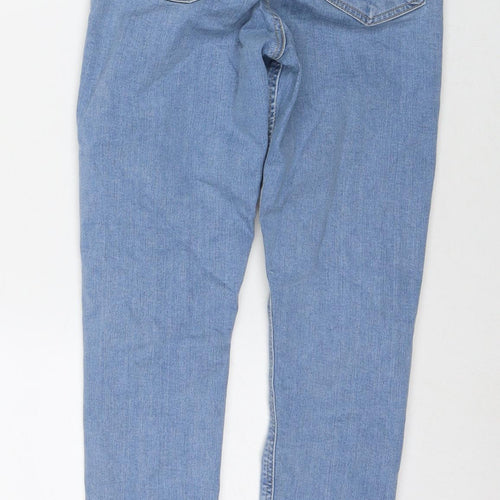 Topshop Womens Blue Cotton Skinny Jeans Size 26 L28 in Regular Zip