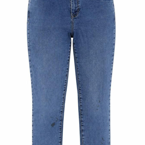 Blue73 Womens Blue Cotton Cropped Jeans Size 10 L25 in Regular Zip