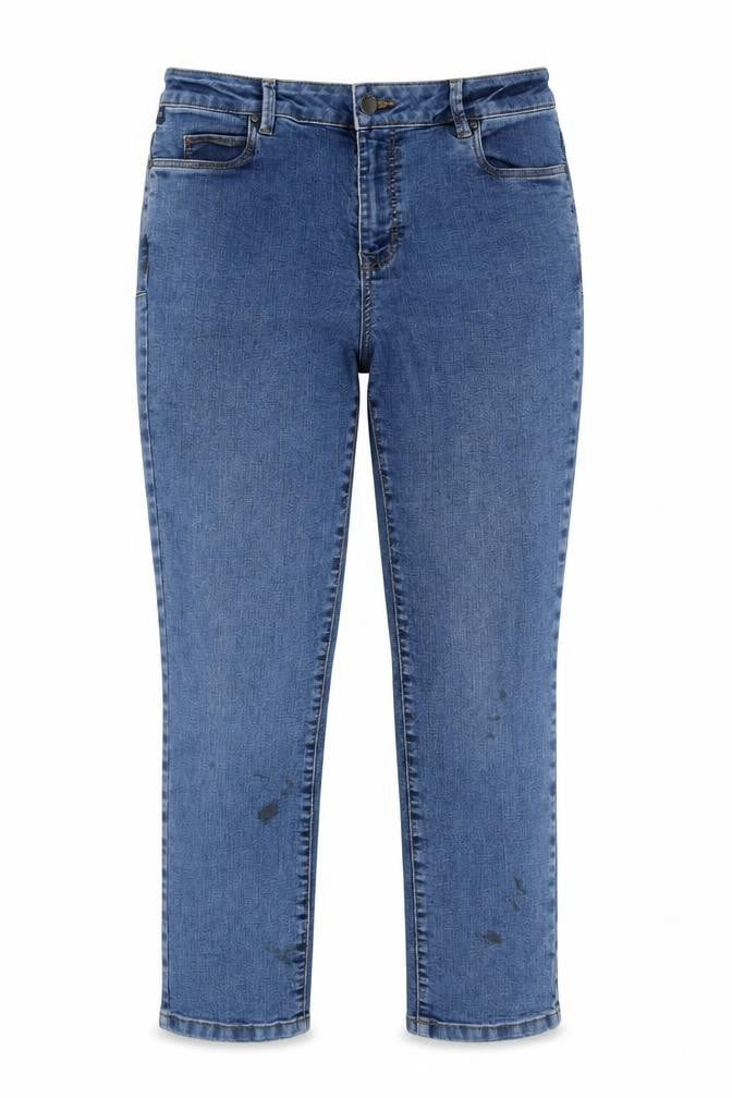 Blue73 Womens Blue Cotton Cropped Jeans Size 10 L25 in Regular Zip