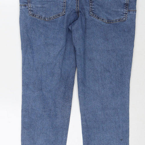 Blue73 Womens Blue Cotton Cropped Jeans Size 10 L25 in Regular Zip