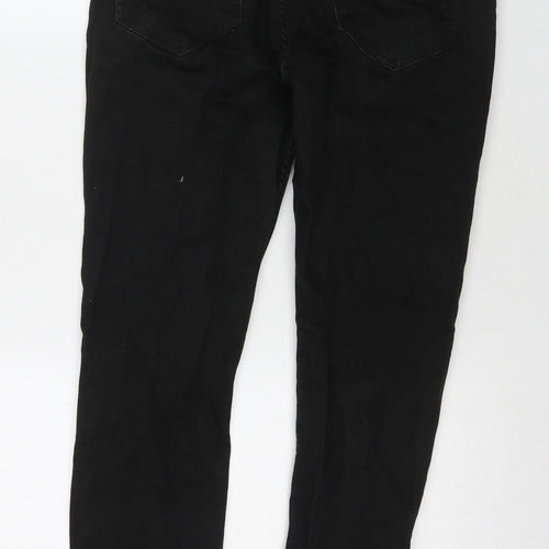C&A Mens Black Cotton Straight Jeans Size 34 in L30 in Regular Zip