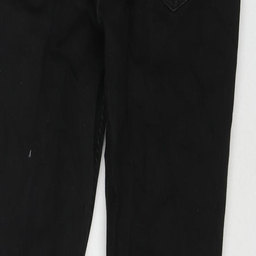 C&A Mens Black Cotton Straight Jeans Size 34 in L30 in Regular Zip