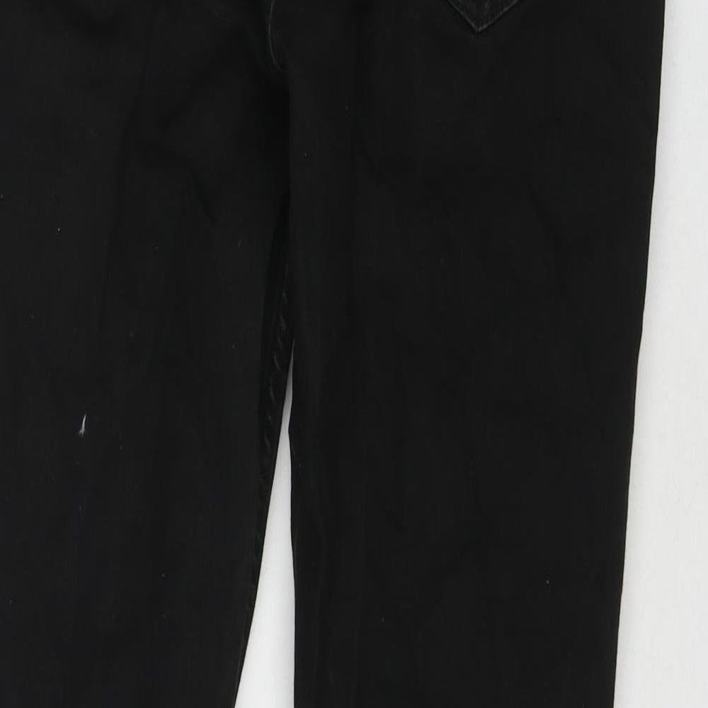 C&A Mens Black Cotton Straight Jeans Size 34 in L30 in Regular Zip