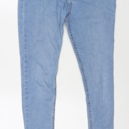 New Look Womens Blue Cotton Skinny Jeans Size 12 L27 in Regular Zip