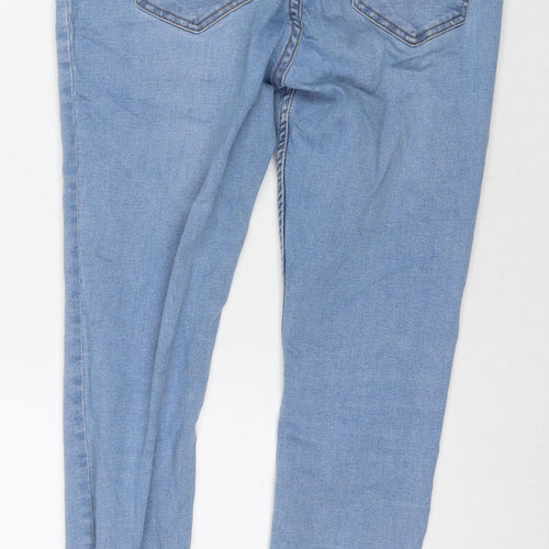 New Look Womens Blue Cotton Skinny Jeans Size 12 L27 in Regular Zip