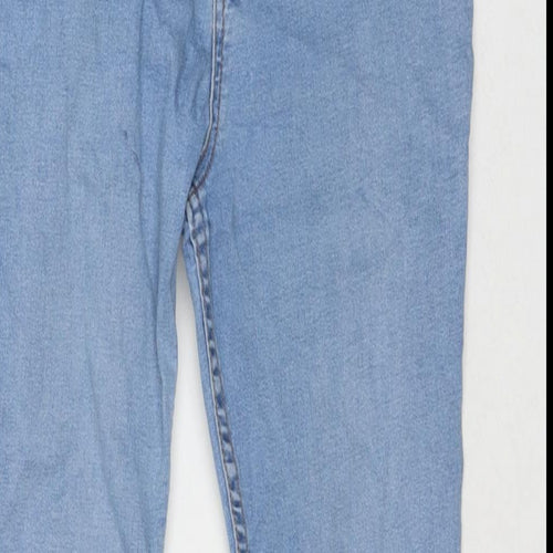New Look Womens Blue Cotton Skinny Jeans Size 12 L27 in Regular Zip
