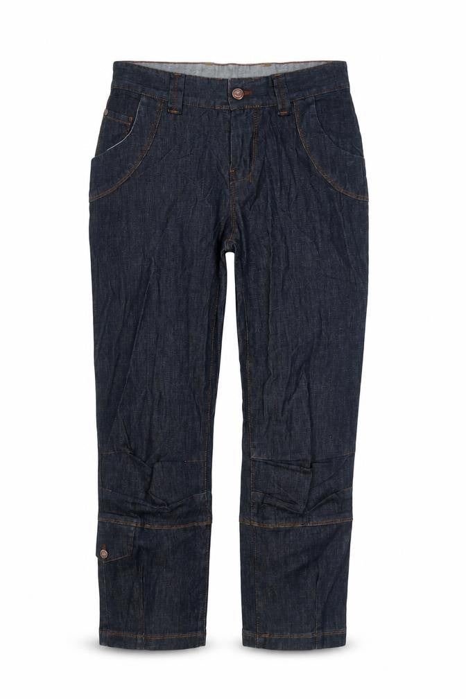 Lady Captain Womens Blue Cotton Straight Jeans Size 10 L24 in Regular Zip