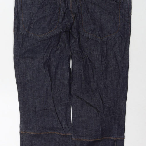 Lady Captain Womens Blue Cotton Straight Jeans Size 10 L24 in Regular Zip
