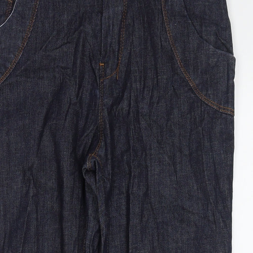 Lady Captain Womens Blue Cotton Straight Jeans Size 10 L24 in Regular Zip