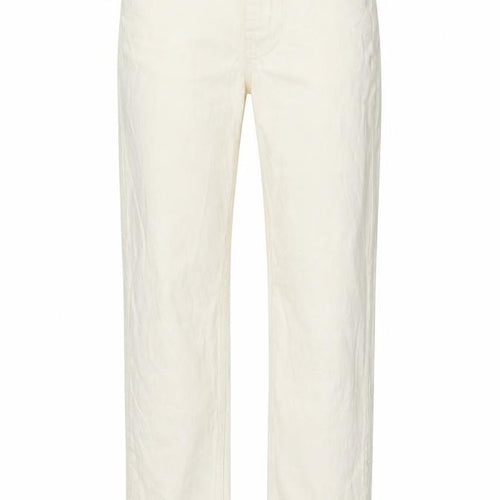 Zara Womens Ivory Cotton Straight Jeans Size 6 L32 in Regular Zip