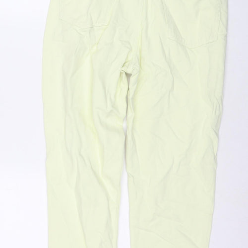 Reclaimed Vintage Womens Yellow Cotton Straight Jeans Size 28 L24 in Regular Zip