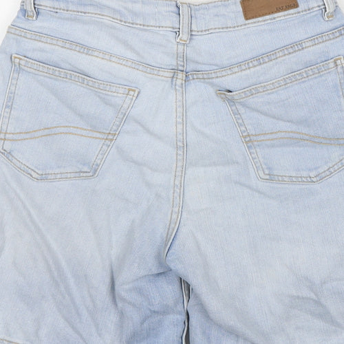 Fat Face Womens Blue Cotton Bermuda Shorts Size 8 L6 in Regular Zip