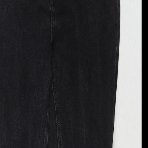 Marks and Spencer Womens Black Cotton Skinny Jeans Size 10 L26 in Regular Zip