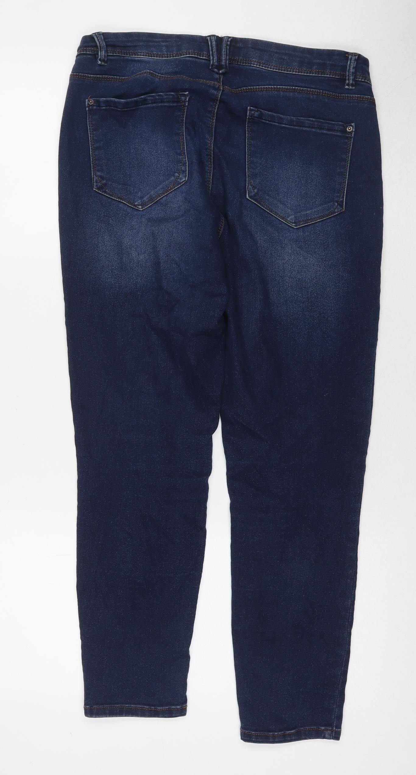 CURVE Womens Blue Cotton Jegging Jeans Size 34 in L26 in Regular Zip