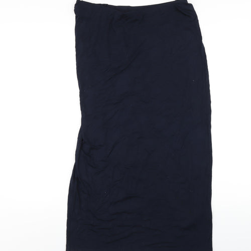 Capsule Womens Blue Viscose Straight & Pencil Skirt Size 14