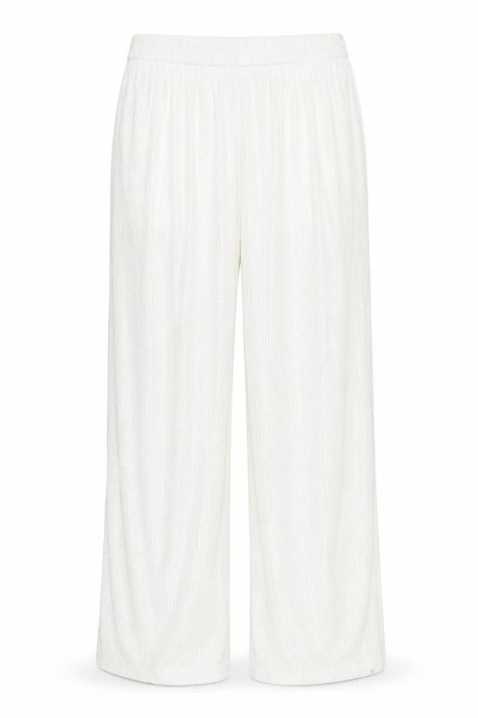 Nasty Gal Womens White Polyester Trousers Size 10 L31 in Regular Zip - Sequin