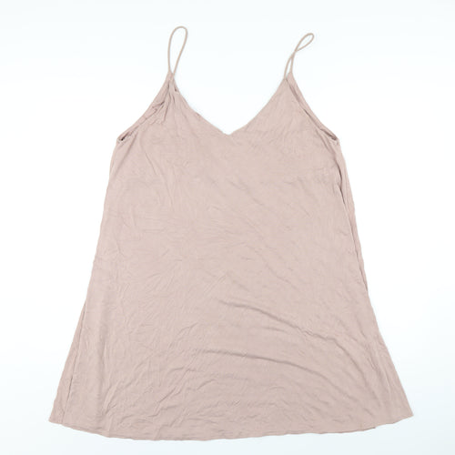 H&M Womens Pink Modal Slip Dress Size M V-Neck Pullover