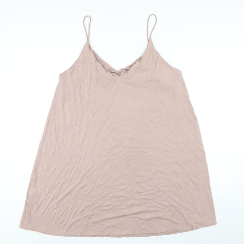 H&M Womens Pink Modal Slip Dress Size M V-Neck Pullover