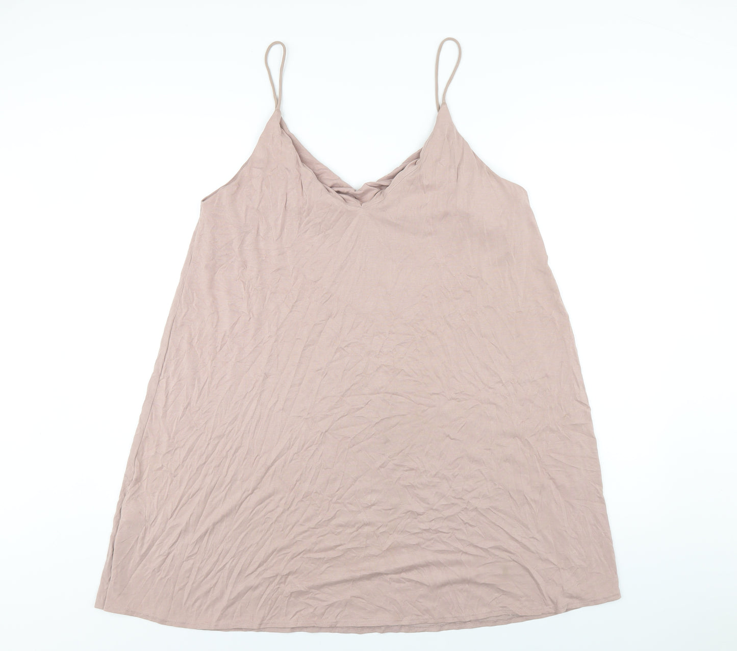 H&M Womens Pink Modal Slip Dress Size M V-Neck Pullover