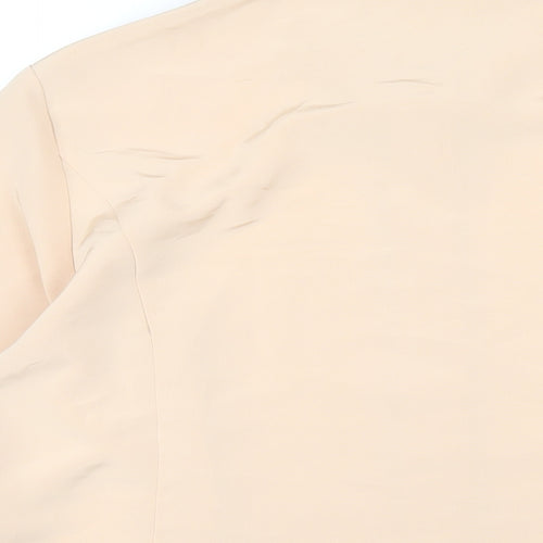 Precis Womens Beige Polyester Basic Button-Up Size 14 Collared