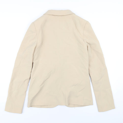 H&M Womens Beige Jacket Blazer Size 8 Button