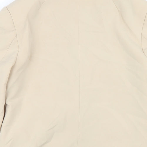 H&M Womens Beige Jacket Blazer Size 8 Button