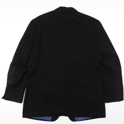 Anagram Mens Black Polyester Jacket Blazer Size 44 Regular
