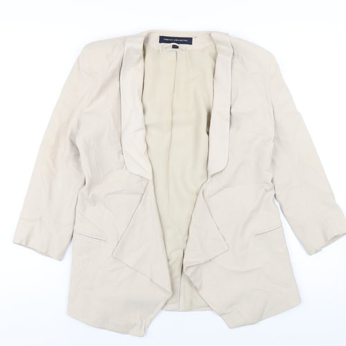 French Connection Womens Beige Jacket Blazer Size 8