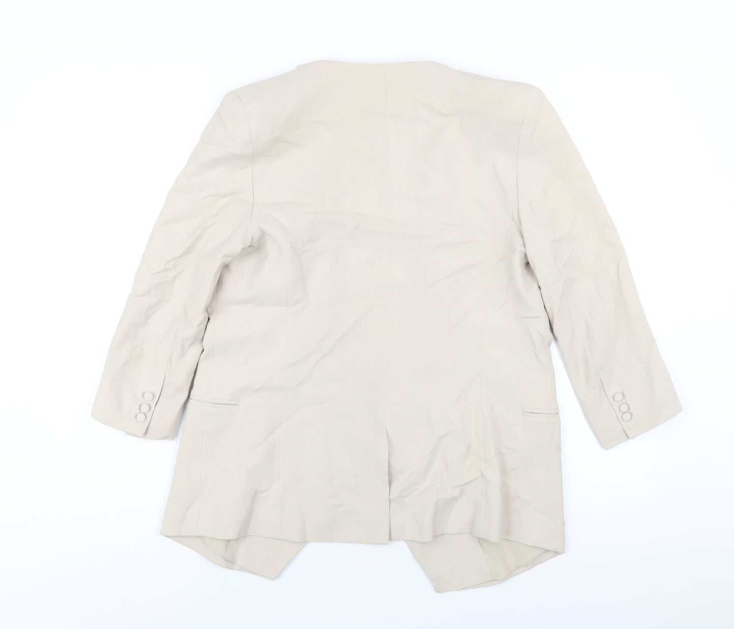 French Connection Womens Beige Jacket Blazer Size 8
